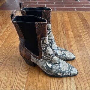 Dolce Vita brown snake boots 9